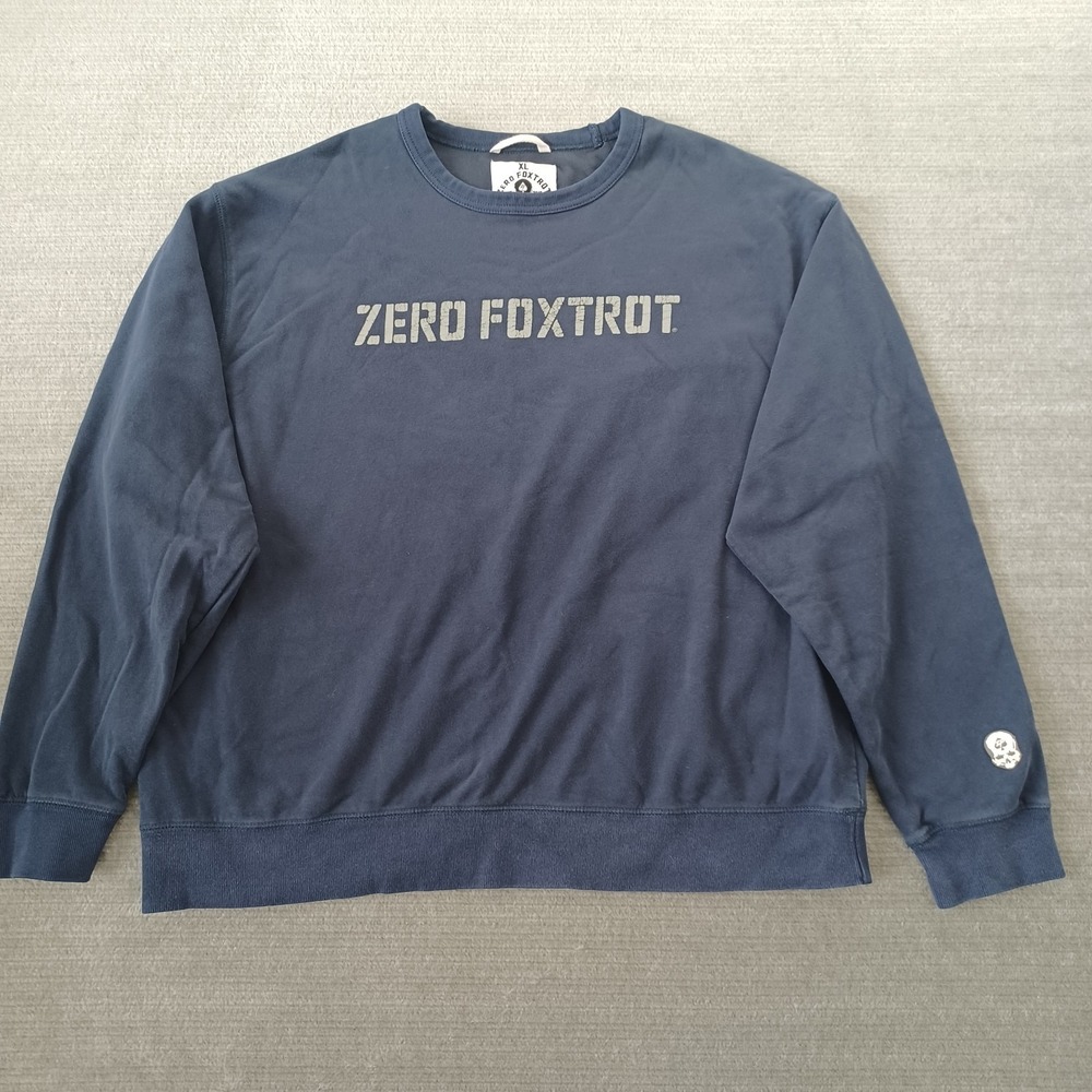 Zero Foxtrot Mens XL Crewneck Sweatshirt Blue Fleece Military‎ Outdoor Gear